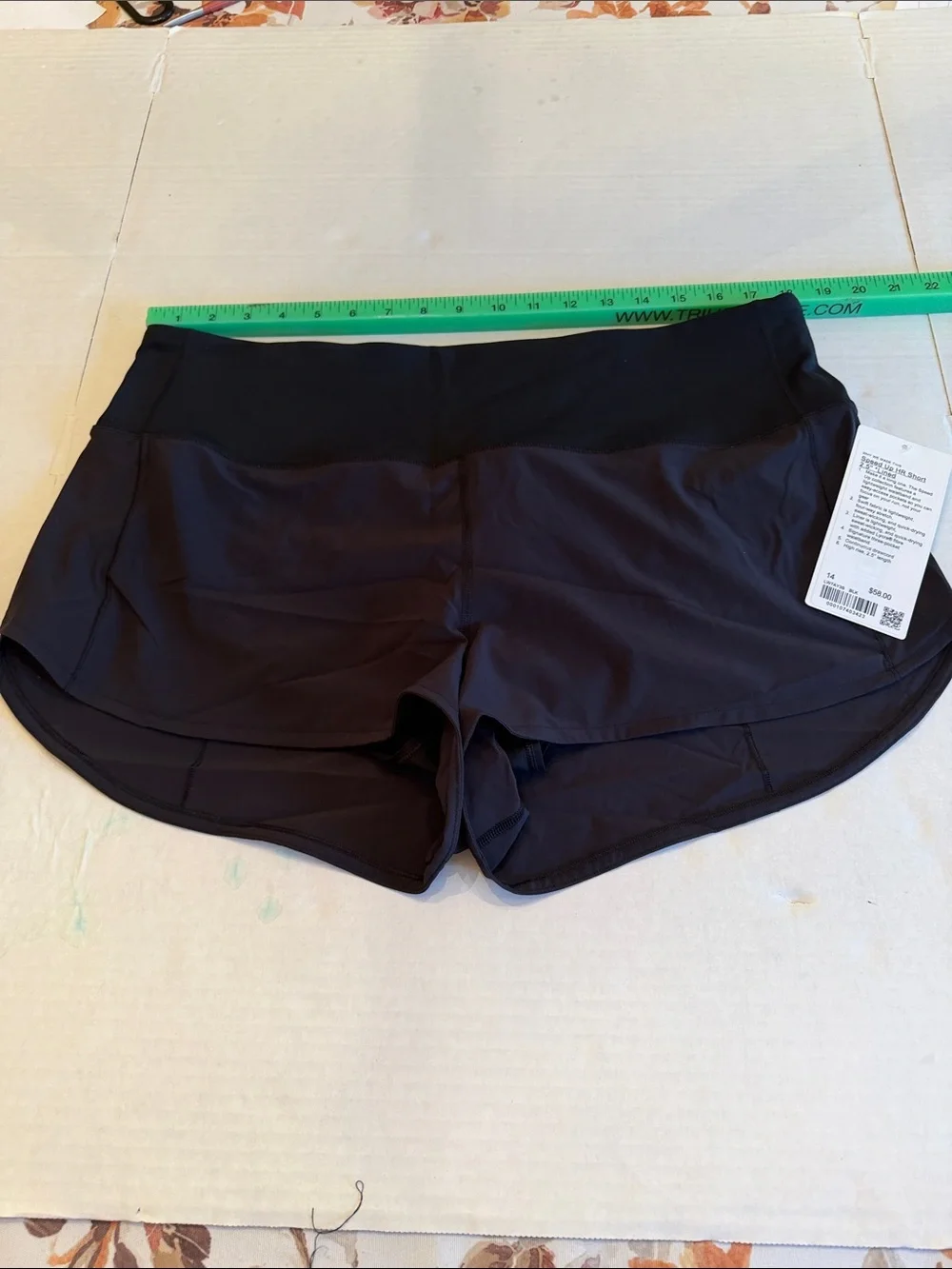 NWT lululemon Speed Up HR Short 2.5” Lined size 14 Black